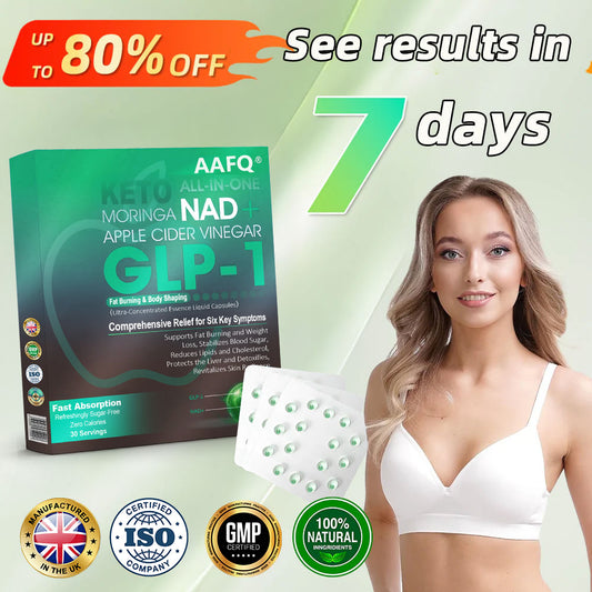 1️⃣[Official Store] AAFQ® GLP-1 Slimming Essence Pearls 🍏｜Triple Action: NAD⁺, Moringa & ACV｜⚡ Fast Fat Burn & Metabolic Balance｜Backed by Obesity Research Experts
