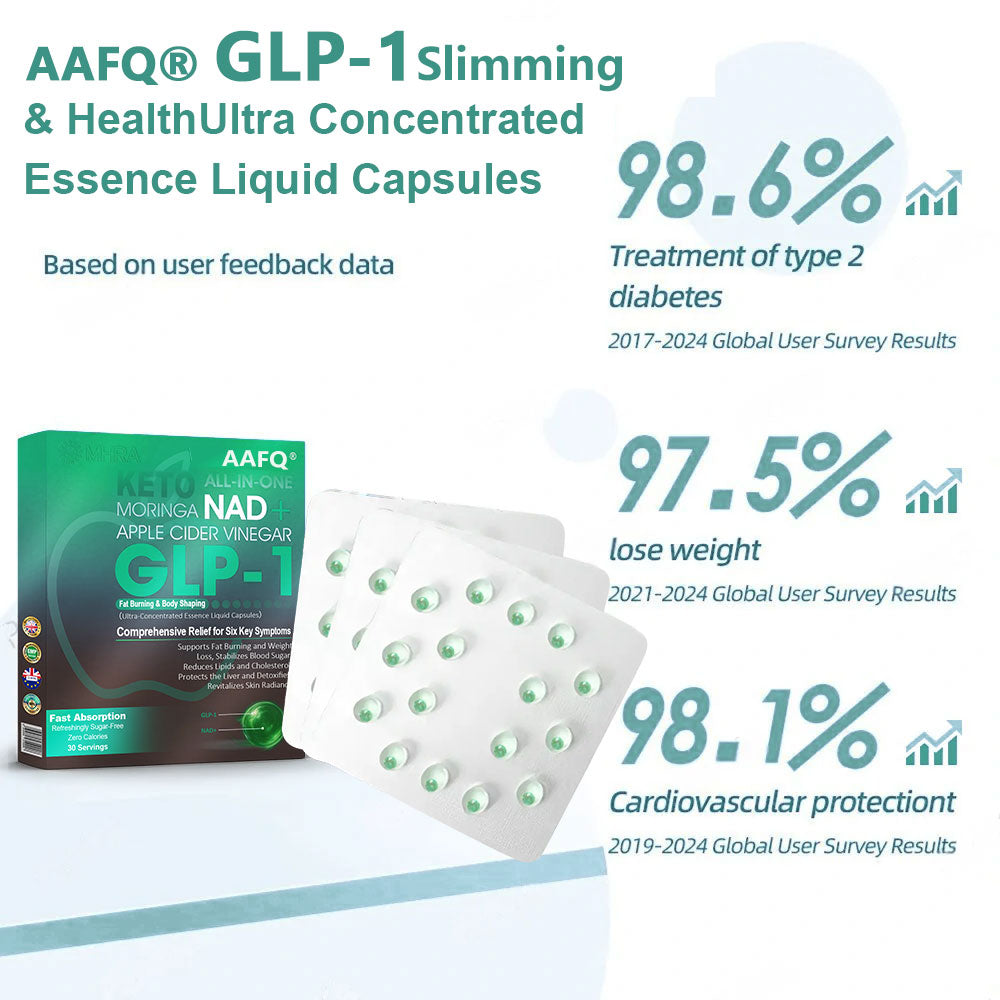 1️⃣[Official Store] AAFQ® GLP-1 Slimming Essence Pearls 🍏｜Triple Action: NAD⁺, Moringa & ACV｜⚡ Fast Fat Burn & Metabolic Balance｜Backed by Obesity Research Experts